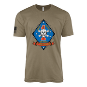 1st Reconnaissance Battalion Sailor Jerry Style T-Shirt - Coyote Brown