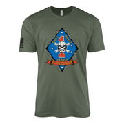 1st Reconnaissance Battalion Sailor Jerry Style T-Shirt - Military Green