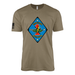 1st Tank Battalion Sailor Jerry Style T-Shirt - Coyote Brown