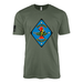 1st Tank Battalion Sailor Jerry Style T-Shirt - Military Green