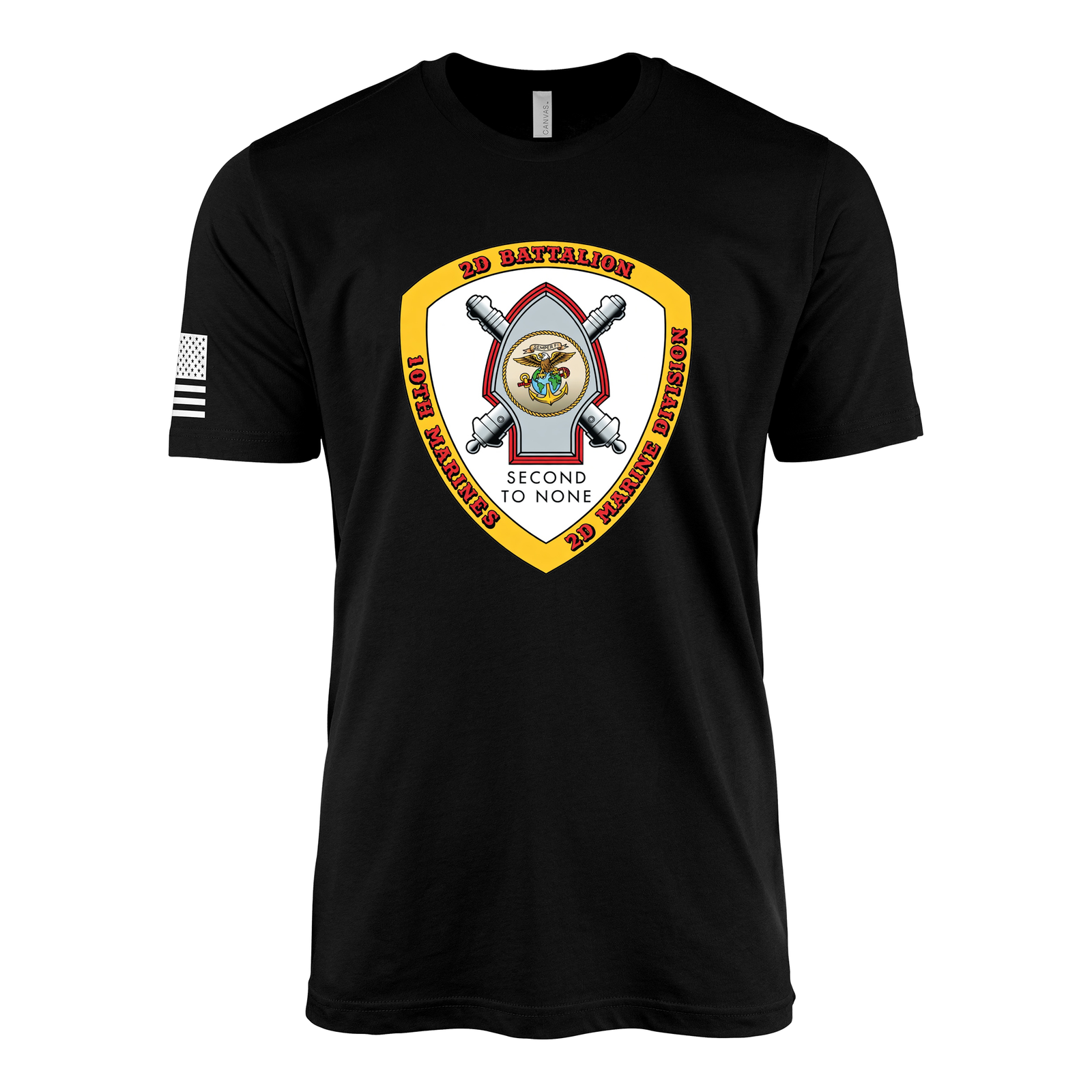 2nd Battalion 10th Marines Sailor Jerry Style T-Shirt - Black