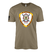 2nd Battalion 10th Marines Sailor Jerry Style T-Shirt - Coyote Brown