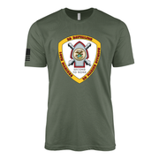 2nd Battalion 10th Marines Sailor Jerry Style T-Shirt - Military Green