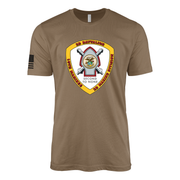 2nd Battalion 10th Marines Sailor Jerry Style T-Shirt - Woodland Brown