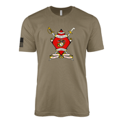 2nd Battalion 23rd Marines Sailor Jerry Style T-Shirt - Coyote Brown