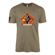 2nd Battalion 24th Marines Sailor Jerry Style T-Shirt - Coyote Brown