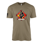 2nd Battalion 24th Marines Vintage Flash Sailor Jerry Style T-Shirt - Coyote Brown