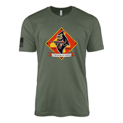 2nd Battalion 24th Marines Sailor Jerry Style T-Shirt - Military Green