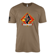2nd Battalion 24th Marines Sailor Jerry Style T-Shirt - Woodland Brown