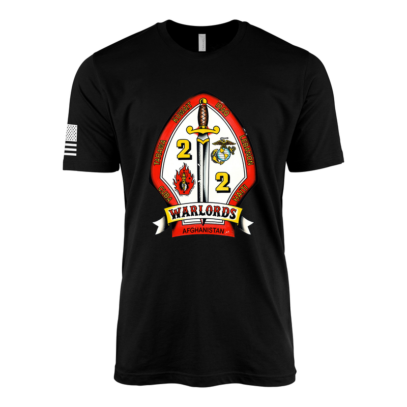 2nd Battalion 2nd Marines Sailor Jerry Style T-Shirt