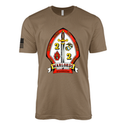 2nd Battalion 2nd Marines Sailor Jerry Style T-Shirt - Woodland Brown