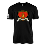2nd Battalion 3rd Marines Sailor Jerry Style T-Shirt - Black