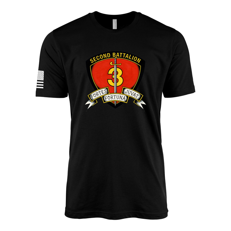 2nd Battalion 3rd Marines Sailor Jerry Style T-Shirt