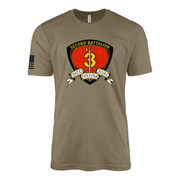 2nd Battalion 3rd Marines Sailor Jerry Style T-Shirt - Coyote Brown