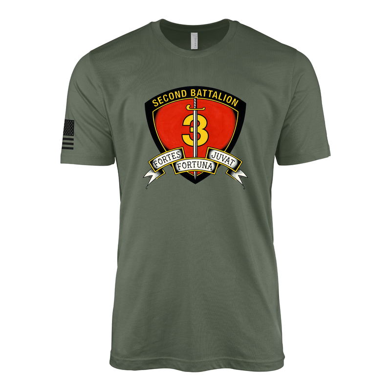2nd Battalion 3rd Marines Sailor Jerry Style T-Shirt