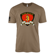 2nd Battalion 3rd Marines Sailor Jerry Style T-Shirt - Woodland Brown