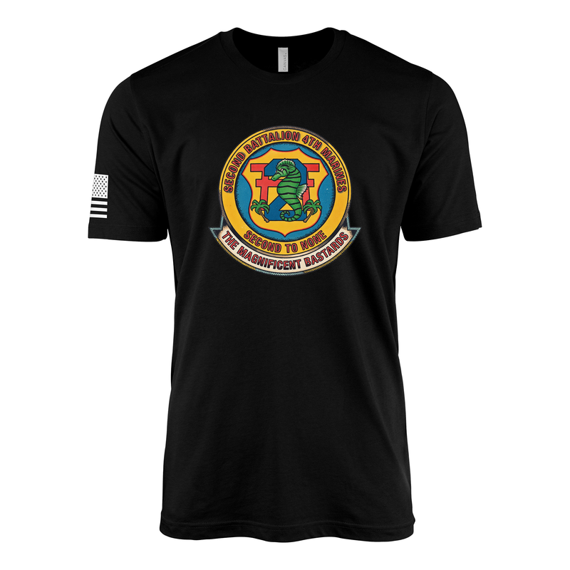 2nd Battalion 4th Marines Tradition Flash Sailor Jerry Style T-Shirt