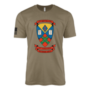 2nd Battalion 5th Marines Retaliators Sailor Jerry Style T-Shirt - Coyote Brown
