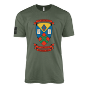 2nd Battalion 5th Marines Retaliators Sailor Jerry Style T-Shirt - Military Green
