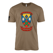 2nd Battalion 5th Marines Retaliators Sailor Jerry Style T-Shirt - Woodland Brown