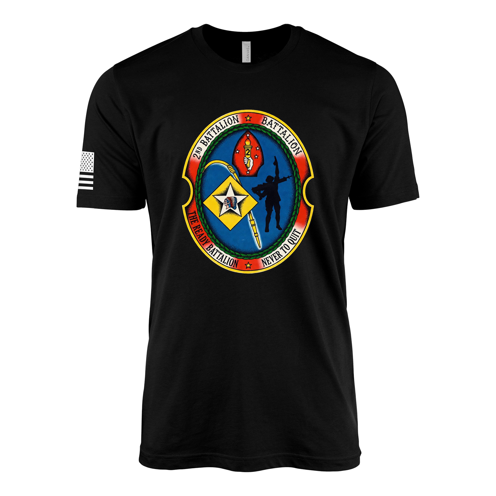 2nd Battalion 6th Marines Sailor Jerry Style T-Shirt - Black