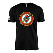 2nd Battalion 7th Marines Sailor Jerry Style T-Shirt - Black