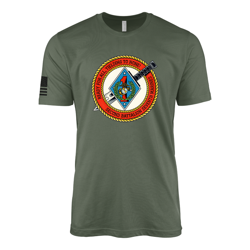 2nd Battalion 7th Marines Sailor Jerry Style T-Shirt