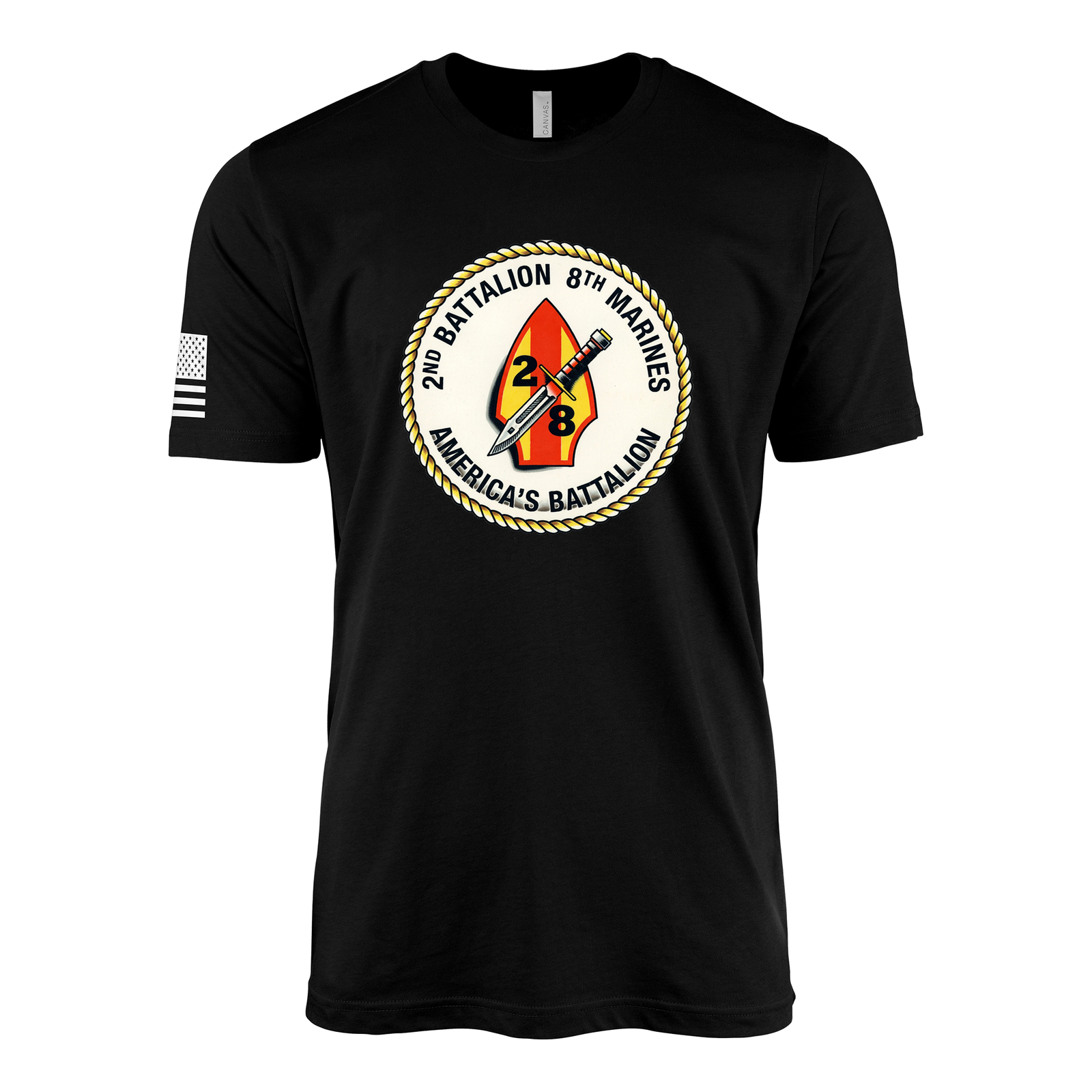 2nd Battalion 8th Marines Sailor Jerry Style T-Shirt - Black