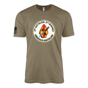 2nd Battalion 8th Marines Sailor Jerry Style T-Shirt - Coyote Brown