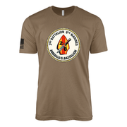 2nd Battalion 8th Marines Sailor Jerry Style T-Shirt - Woodland Brown