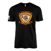 2nd Battalion 9th Marines The Walking Dead Sailor Jerry Style T-Shirt - Black