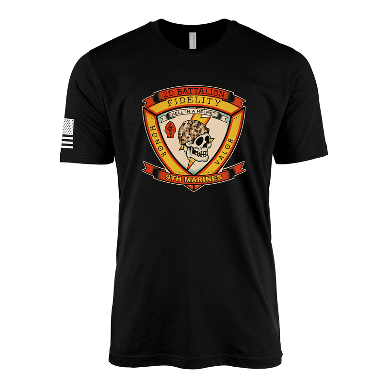 2nd Battalion 9th Marines The Walking Dead Sailor Jerry Style T-Shirt