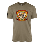 2nd Battalion 9th Marines The Walking Dead Sailor Jerry Style T-Shirt - Coyote Brown