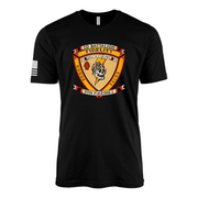 2nd Battalion 9th Marines Vintage Flash Sailor Jerry Style T-Shirt - Black