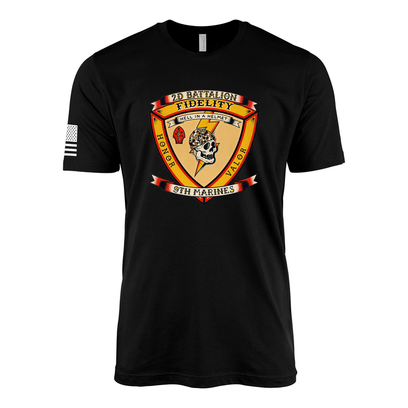 2nd Battalion 9th Marines Vintage Flash Sailor Jerry Style T-Shirt