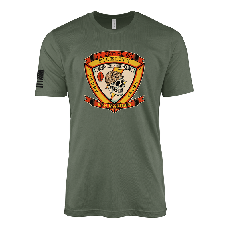 2nd Battalion 9th Marines The Walking Dead Sailor Jerry Style T-Shirt