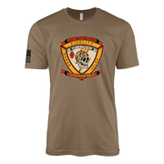 2nd Battalion 9th Marines The Walking Dead Sailor Jerry Style T-Shirt - Woodland Brown