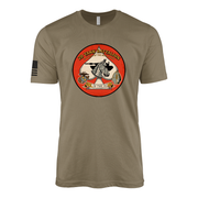 2nd Tank Battalion Sailor Jerry Style T-Shirt - Coyote Brown