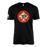 2nd Tank Battalion Vintage Flash Sailor Jerry Style T-Shirt - Black