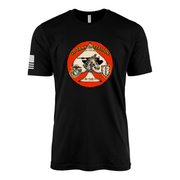 2nd Tank Battalion Strike Flash Sailor Jerry Style T-Shirt - Black