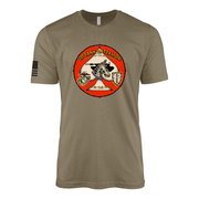 2nd Tank Battalion Strike Flash Sailor Jerry Style T-Shirt - Coyote Brown