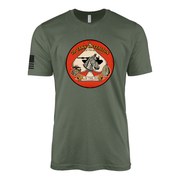 2nd Tank Battalion Sailor Jerry Style T-Shirt - Military Green