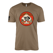 2nd Tank Battalion Sailor Jerry Style T-Shirt - Woodland Brown