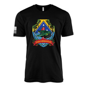 3rd Assault Amphibian Battalion Sailor Jerry Style T-Shirt - Black