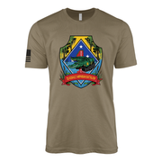 3rd Assault Amphibian Battalion Sailor Jerry Style T-Shirt - Coyote Brown