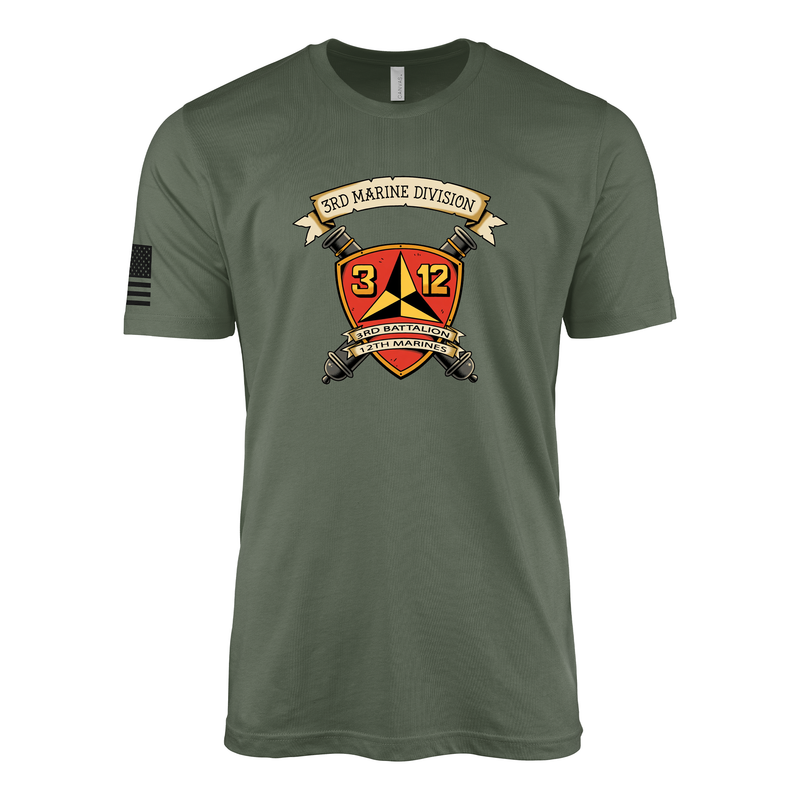 3rd Battalion 12th Marines Sailor Jerry Style T-Shirt