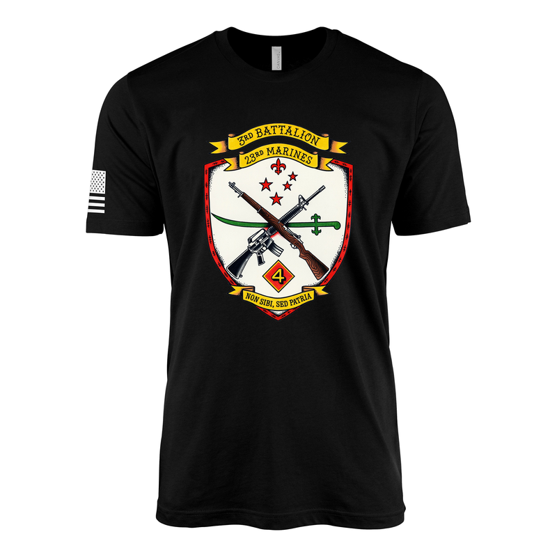 3rd Battalion 23rd Marines Sailor Jerry Style T-Shirt