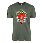 3rd Battalion 25th Marines Sailor Jerry Style T-Shirt - Military Green