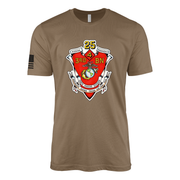 3rd Battalion 25th Marines Sailor Jerry Style T-Shirt - Woodland Brown