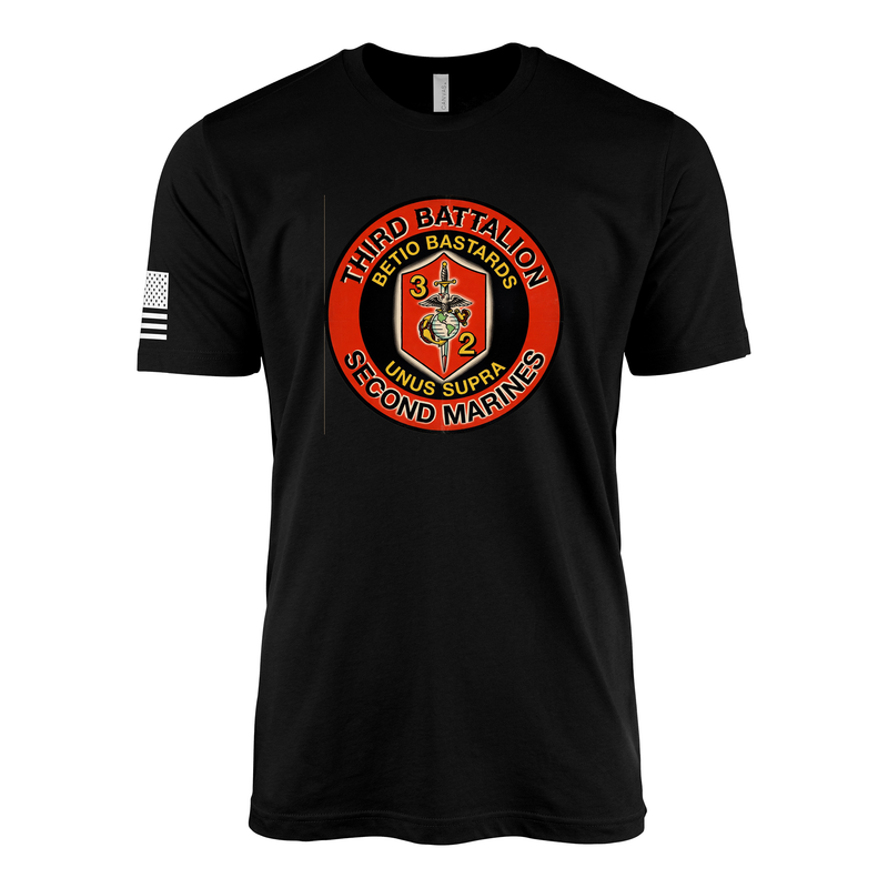 3rd Battalion 2nd Marines Sailor Jerry Style T-Shirt